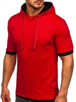 Červené pánské tričko bez potisku Bolf 08