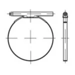 TOOLCRAFT 137704 Hadicové svorky 12 mm Galvanizovaná oceľ  1 ks