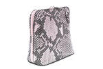 Dámská / dívčí malá  kožená kabelka  se vzorem hadí kůže Arteddy - růžová/pudrová