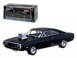 Doms 1970 Dodge Charger Black "The Fast and The Furious" Movie (2001) 1/43 Diecast Car Model by Greenlight