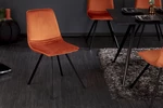 Jídelní židle 4 ks AMYKLAS Dekorhome Oranžová,Jídelní židle 4 ks AMYKLAS Dekorhome Oranžová