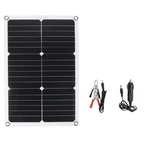 20W 18V 28cmX42cm Monocrystalline Silicon Solar Panel with Dual USB Output + Car Charger + Battery Clip