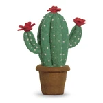 Zelená plstená dekorácia Mr. Fox Cactus Flower, výška 32 cm