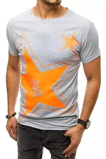 Light gray men's T-shirt RX4361 with print
