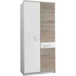 Boxxx SKŘÍŇ S OTOČNÝMI DVEŘMI, bílá, barvy dubu, 90/199/58 cm
