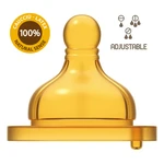 CHICCO Cumlík na fľašu Original Touch latex, variabilný 2 ks