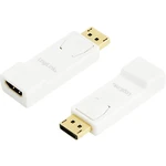 LogiLink CV0057 DisplayPort / HDMI adaptér [1x zástrčka DisplayPort - 1x HDMI zásuvka] biela pozlátené kontakty