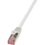 LogiLink CQ2092S RJ45 sieťové káble, prepojovacie káble CAT 6 S/FTP 10.00 m sivá samozhášavý, s ochranou 1 ks