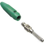 BKL Electronic 072161 banánový konektor zástrčka, rovná Ø pin: 4 mm zelená 1 ks