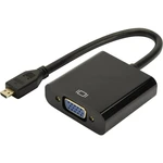 Digitus DA-70460 HDMI / VGA adaptér [1x HDMI zástrčka D Micro - 1x VGA zásuvka, jack zásuvka 3,5 mm] čierna  10.00 cm