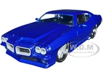 1971 Pontiac GTO Dark Blue Metallic "Bigtime Muscle" Series 1/24 Diecast Model Car by Jada