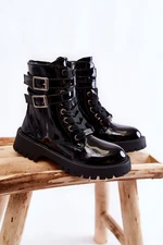 Kids Lacquered Boots Big Star KK374131 Black