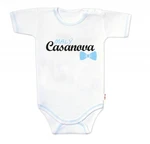 Body krátký rukáv s vtipným textem Baby Nellys, Malý Casanova, kluk, vel. 86 (12-18m)