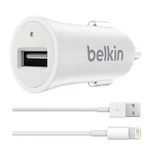 Eredeti autós töltő Belkin - hitelesített for Apple iPhone 6, iPhone 6 Plus, iPhone 6S és iPhone 6S Plus
