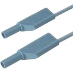 SKS Hirschmann MLS SIL WS 100/1 bezpečnostní měřicí kabely [lamelová zástrčka 4 mm - lamelová zástrčka 4 mm] modrá, 1.00 m