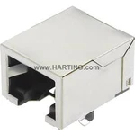 Konektor RJ45 EtherCon Harting 09 45 551 1100, spojka vestavná, stříbrná
