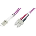 Optické vlákno kabel Digitus DK-2532-10-4 [1x zástrčka LC - 1x zástrčka SC], 10.00 m, fialová