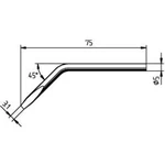 Dlátový, zahnutý pájecí hrot Ersa 0052JD/SB 0052JD, Velikost hrotů 3.10 mm, 1 ks