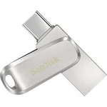 USB paměť pro smartphony/tablety SanDisk Ultra® Dual Luxe Type-C™, 256 GB, USB-C ™ USB 3.1 (1. generace), stříbrná