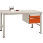Manuflex AU5767.2001 Kompletní pracovní stůl základní Univerzální standardní s plastové desky, Šxhxv = 2000 x 800 x 760-870 mm