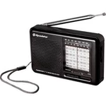 Přenosné rádio Roadstar TRA-2989, bezdrátový příjem, FM, SV, KV, černá