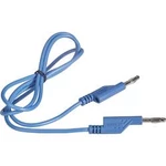 VOLTCRAFT měřicí kabel [lamelová zástrčka 4 mm - lamelová zástrčka 4 mm] modrá, 1.00 m