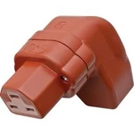 Úhlová síťová IEC zásuvka C21 Kalthoff 444Si/Wi, 250 V, 16 A, červená, 444003