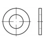 Ploché podložky Toolcraft, DIN 125, 200 ks, žlutá, vnitřní Ø 3,2 mm