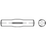 Částečně rýhovaný válcový kolík TOOLCRAFT N/A, (Ø x d) 6 mm x 10 mm, 100 ks