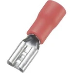 Faston zásuvka TRU COMPONENTS 737368 5.2 mm x 0.5 mm, 180 °, částečná izolace, červená, 100 ks
