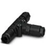 T rozdělovač - QPD T 2PE1,5 BK - 1414714 3X8-13 Phoenix Contact 1414714, rozvaděč pro kulatý faston IP66, PA, pólů 2 + PE, 1 ks