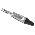 Jack konektor 6.35 mm Amphenol TS3PJ zástrčka, rovná, pólů 3, stříbrná, 1 ks, stereo