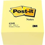 Kostka samolepících poznámek post-it® 636B 76 x 76 mm, listy Inh.450 Post-it 636B, (š x v) 76 mm x 45 mm, žlutá, 450 listů