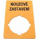 Označovací štítek nouzového zastavení IP66 EATON M22-XZK-CZ99 999202002
