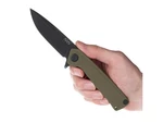 Zavírací nůž ANV® Z100 G10 Liner Lock – Olive Green rukojeť, černá čepel - DLC (Barva: Olive Green, Varianta: Černá čepel - DLC)