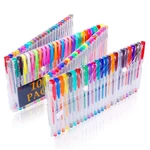 100 Colors Gel Pen Watercolor Pen Highlighter Flash Pen Metal Pastel Hook Line Pen for School Supplies