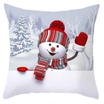 45 x 45cm Christmas snowman series Polyester Peachskin Pillowcases Home Cushion Cover Christmas for Home Decor
