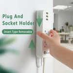 Bakeey Wall-Mounted Sticker Punch-free Plug Fixer Home Self-Adhesive Socket Fixer Cable Wire Organizer Seamless Power St