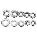 Suleve™ MXSN2 255pcs Stainless Steel Nylon Lock Nuts Full Nuts Washers Kit M4 M5 M6