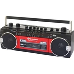 Rádiomagnetofón Roadstar RCR-3025 EBT červený Radiomagnetofon, přenosný, FM/AM/SW tuner, Bluetooth, kazetová mechanika, USB, slot pro SD kartu, sluchá