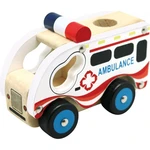 Bino Dřevěné auto Ambulance