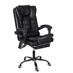 Snailhome Massage Reclining OfficeChair Adjustable Height Rotating Lift Chair PU Leather Gaming Chair Laptop Desk Chai