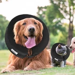 Soft Dog Cone Collar, Memory Foam Collar for Dogs and Cats, Adjustable Protective Cone Collar for Post Surgery with Remo