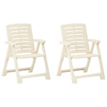 Garden Chairs 2 pcs Plastic White