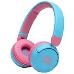 Slúchadlá JBL JR 310BT modrá/ružová bezdrátová sluchátka pro děti • výdrž až 30 hod • frekvence 20 Hz až 20 kHz • citlivost 80 dB • impedance 32 ohm •