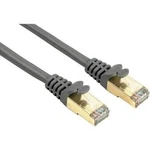 Síťový kabel RJ45 Hama 00078422, CAT 5e, S/STP, 1.00 m, šedá