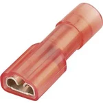 Faston zásuvka Vogt Verbindungstechnik 396408 4.8 mm x 0.8 mm, 180 °, plná izolace, červená, 1 ks