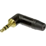 Jack konektor 3,5 mm stereo Neutrik NTP3RC-B, zástrčka úhlová, 2 - 4,5 mm, 3pól., černá