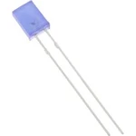 LED s vývody HuiYuan 2534B2D-KHC-C, typ čočky hranatý, 2 x 5 mm, 120 °, 20 mA, modrá