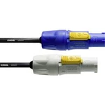 Napájecí kabel Cordial CFCA 3 FCB CFCA 3 FCB [1x zástrčka PowerCon - 1x zástrčka PowerCon], 3.00 m, modrá, bílá